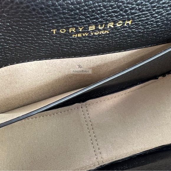 Tory Burch Thea Flap Crossbody In Black - Picture 10 of 11